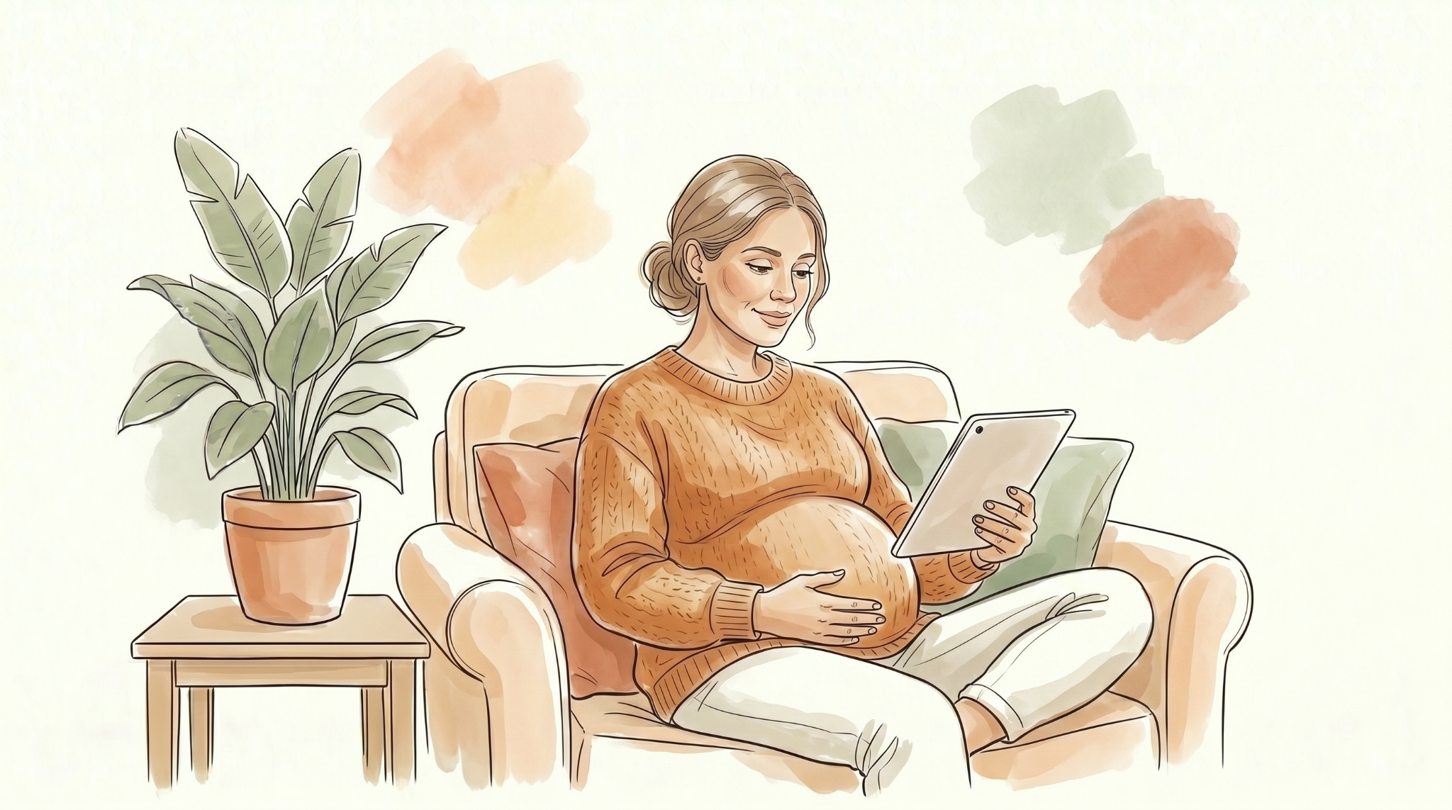 Expectant parent illustration